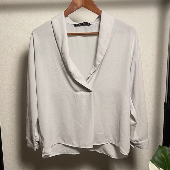 Zara Tops Zara Basics White Long Sleeve Dress Shirt Poshmark